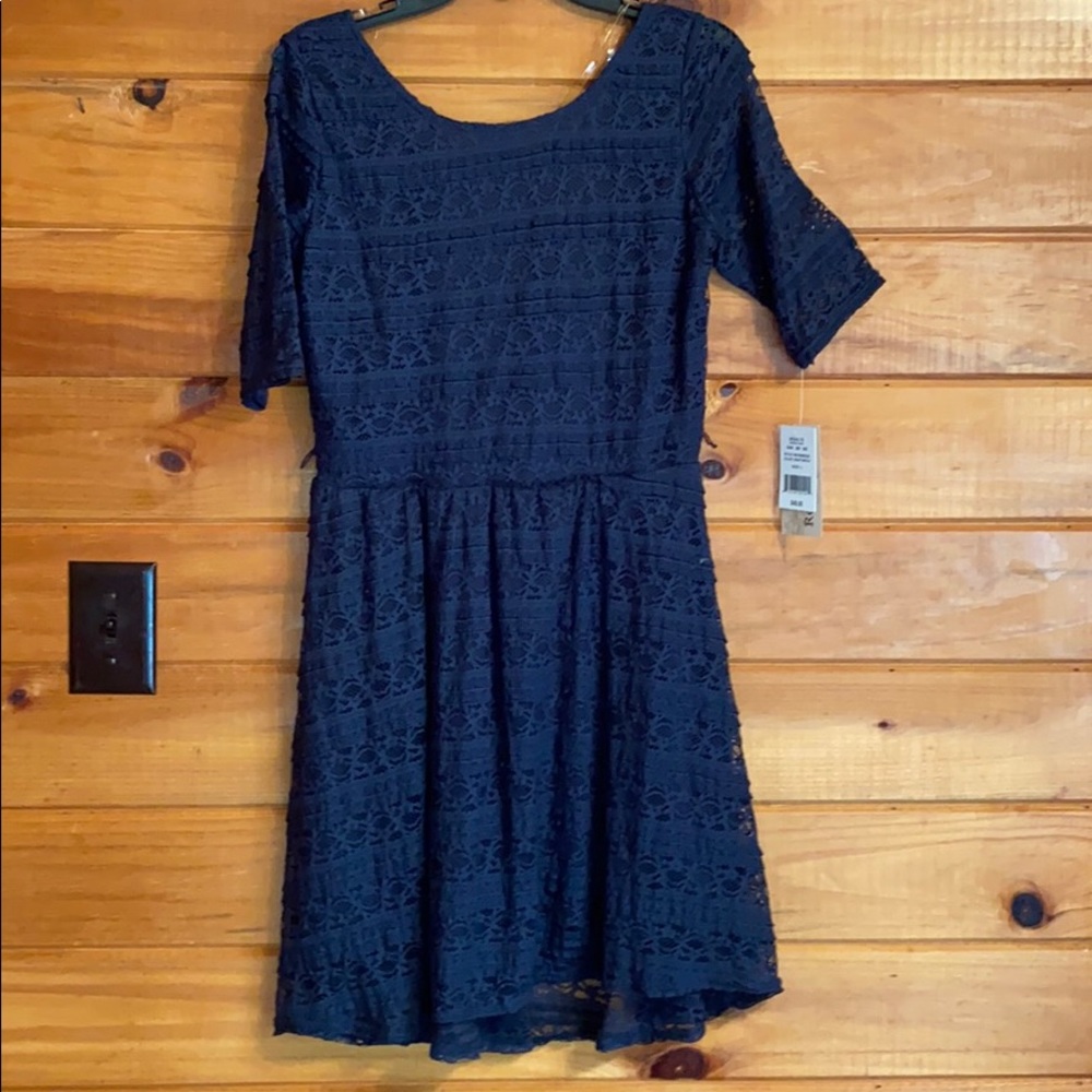 Navy lace dress NWT